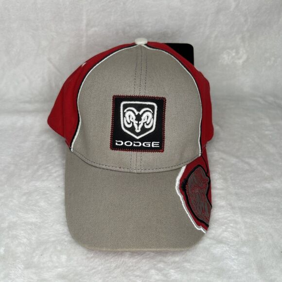 NEW Dodge Ram Baseball Cap Hat Gray Red NWT - Picture 1 of 7
